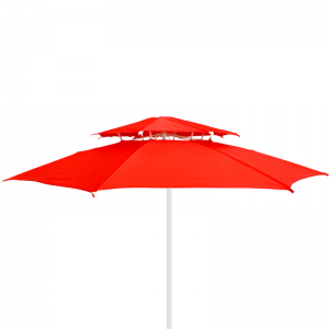 Parasol de plage-Jardin Double Chapiteaux Rouge - 2,30 Mètres - Ven...