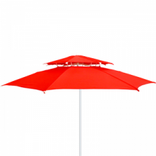 Parasol de plage-Jardin Double Chapiteaux Rouge - 2,30 Mètres
