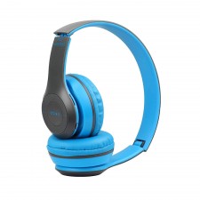 Casque-Micro Bluetooth 5.0 P47 - Bleu