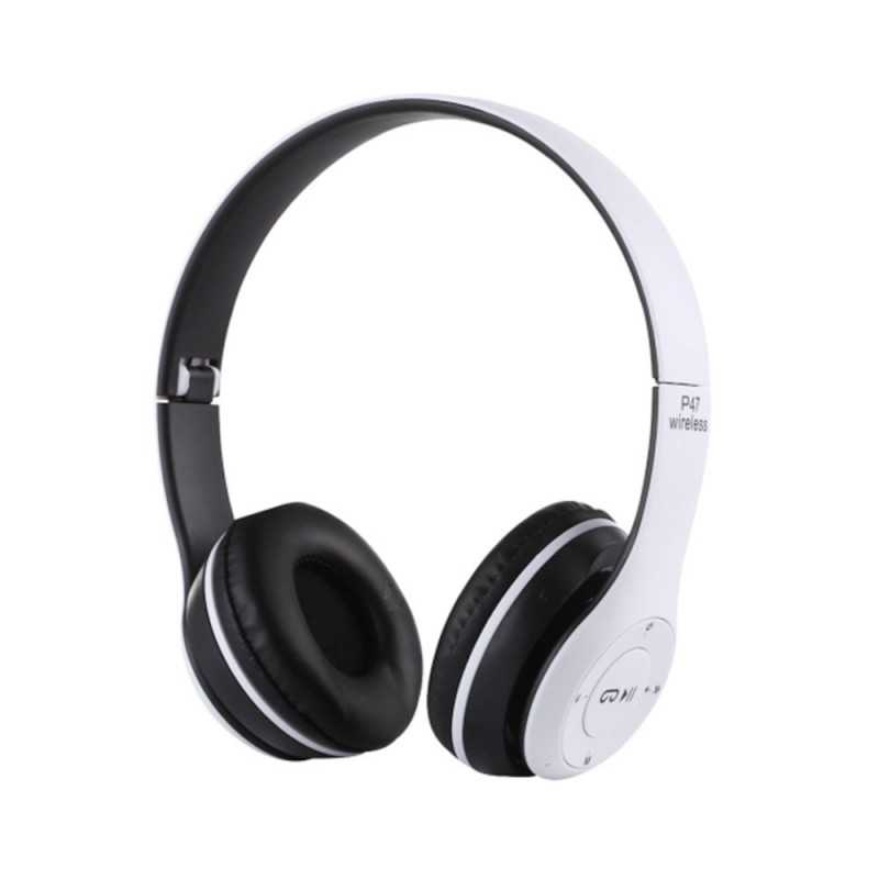 Casque-Micro Bluetooth 5.0 P47 - Blanc
