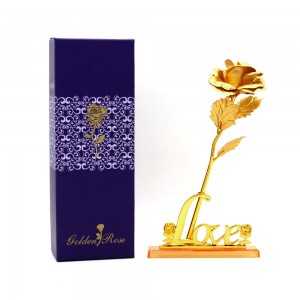 Fleur Artificielle sur support Love You - Gold