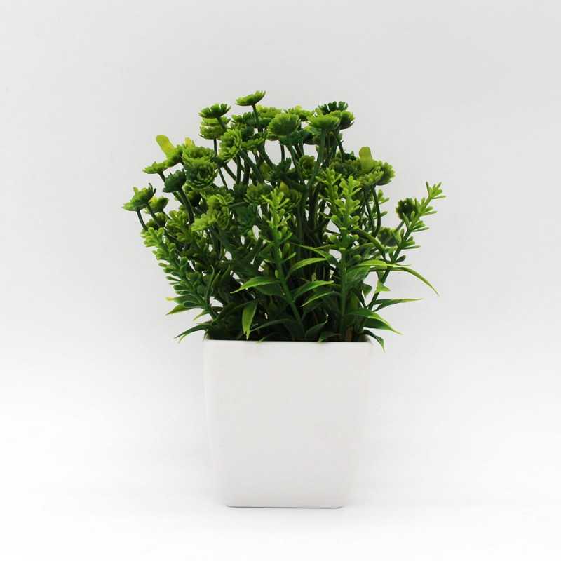 Fleur artificielle Vert avec pot