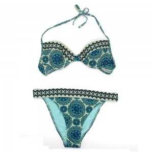 Maillot de bain femme Bikini 2 pièces Kan - Bleu-vert Maillot de bain femme Bikini 2 pièces Kan - Bleu-vert