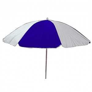 Parasol de plage Blanc et Bleu - Rond - 2,70 Mètres - Vente en Lign... Parasol de plage Blanc et Bleu - Rond - 2,70 Mètres - Vente en Lign...