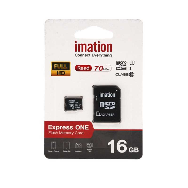 Carte mémoire 16 GB class 10 avec adaptateur - imation