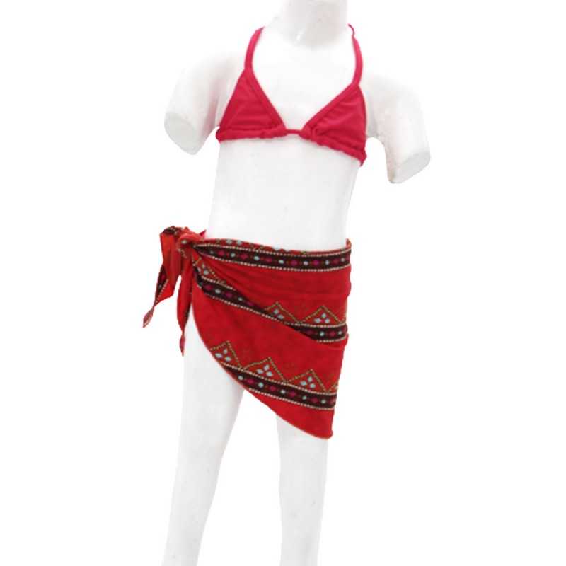 Maillot de bain Enfant Bikini 3 pièces Kan - Rouge