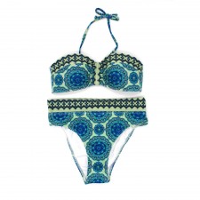 Maillot de bain femme Bikini 2 pièces Kan - Bleu-vert