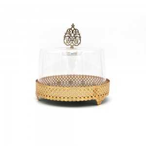 Cloche a Gâteau avec Couvercle - Gold