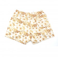 Short maillot de bain pour homme beige et blanc