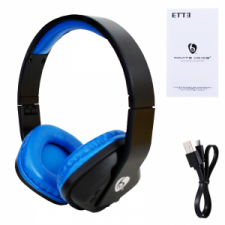 Casque MP3 Bluetooth FM-TF Rechargeable avec Micro MX222-Bleu
