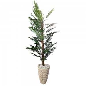 Bananier artificiel 3 troncs d’intérieur avec pot en céramique