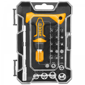 Jeu D'embouts de Vissage et Tournevis Porte-embout 24pièces INGCO -... Jeu D'embouts de Vissage et Tournevis Porte-embout 24pièces INGCO -...