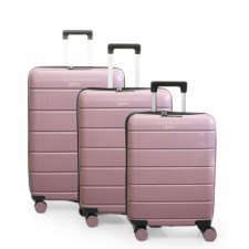 Set de Trois valises avec roues 360° - NEW STYLE BAG - Rose