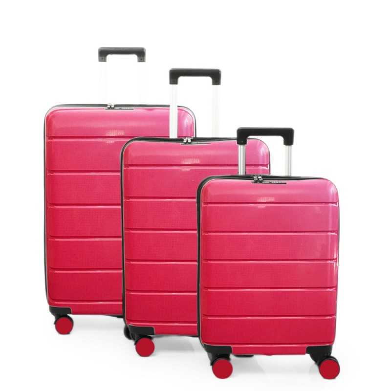 TITOU SET 3 VALISES AVEC ROUES DÈMONTABLES - ROSE