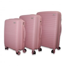 Set de Trois valises avec roues 360° - Maji BAG - Rose Golde