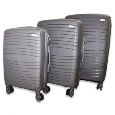 Set de Trois valises avec roues 360° - Maji BAG - Gris Charbon