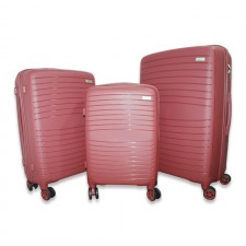 Set de Trois valises avec roues 360° - Maji BAG - Rouge Bordeaux