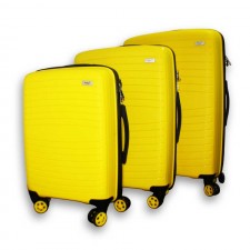 Set de Trois valises avec roues 360° - Maji BAG - jaune