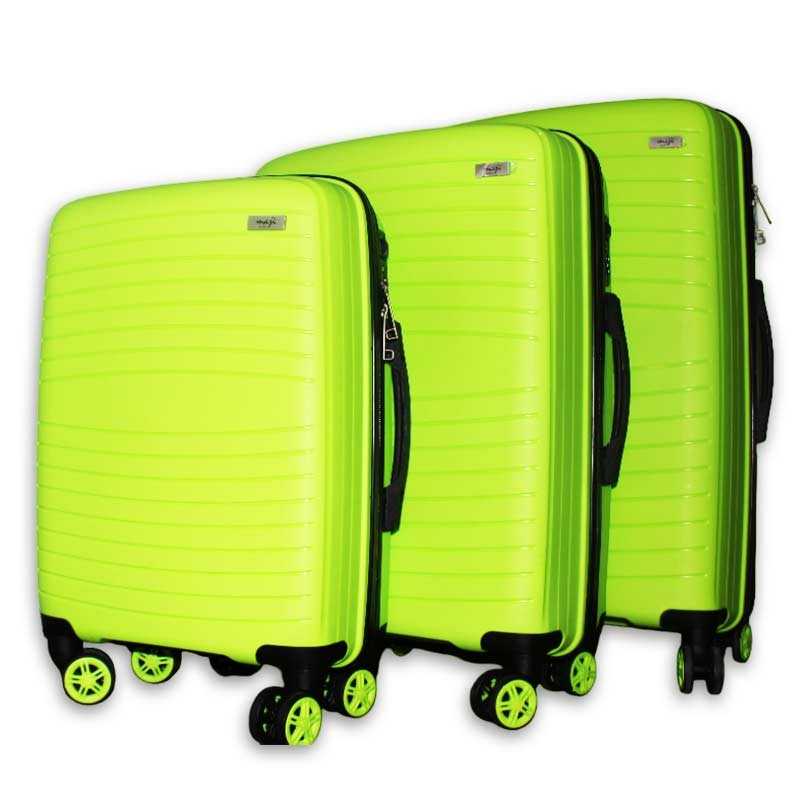 Set de Trois valises avec roues 360° - Maji BAG - Vert Pistache