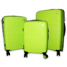 Set de Trois valises avec roues 360° - Maji BAG - Vert Pistache