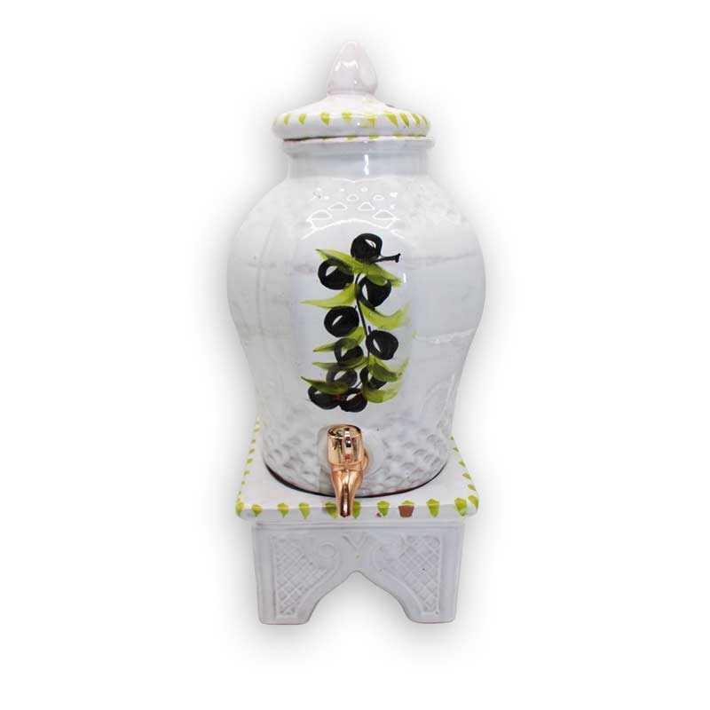 Huilier en céramique Distributeur d'huile d'olive avec support 2 Litres