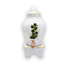 Huilier en céramique Distributeur d'huile d'olive avec support 3 Litres