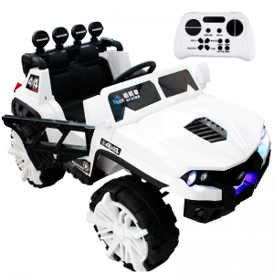Voiture électrique pour Enfants 4x4 Worrior avec Télécommande-Blanc...