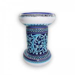 Tabouret En Céramique Bleu-Blanc | Last Price Tunisie