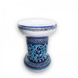 Tabouret En Céramique Bleu-Blanc