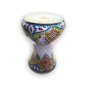 Tabouret En Céramique Blanc- vert  | Last Price Tunisie