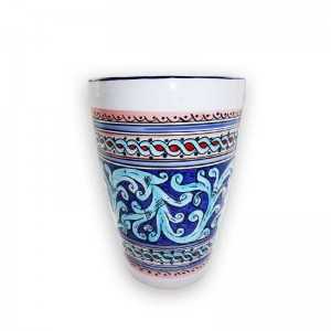 Pot en Céramique Forme V Bleu Ciel Grand Modèle