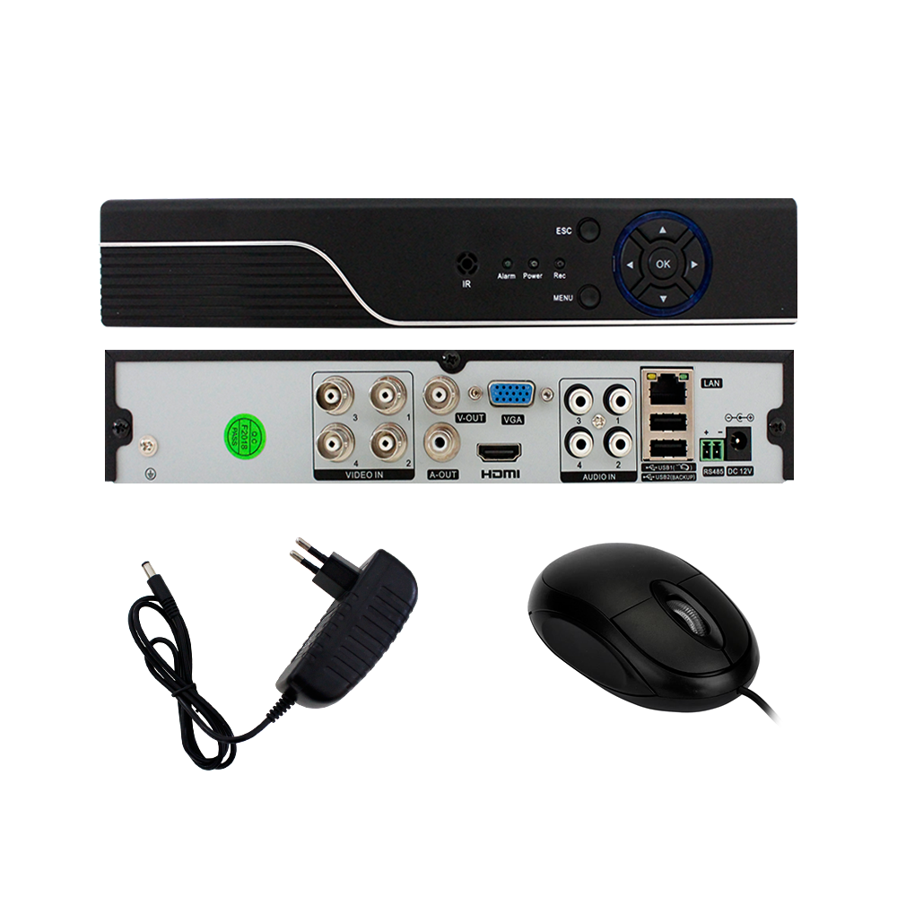 Enregistreur Vidéo surveillance DVR 4 Canaux 1080P 4K FULL HD 4MP 