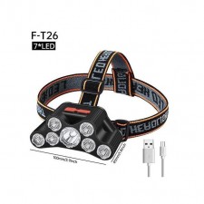 Lampe Frontale De Peche LED Rechargeable 7 LED