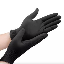 Gants Nitrile 100 Pièces Non Poudré Extra Gloves Taille M BLACK