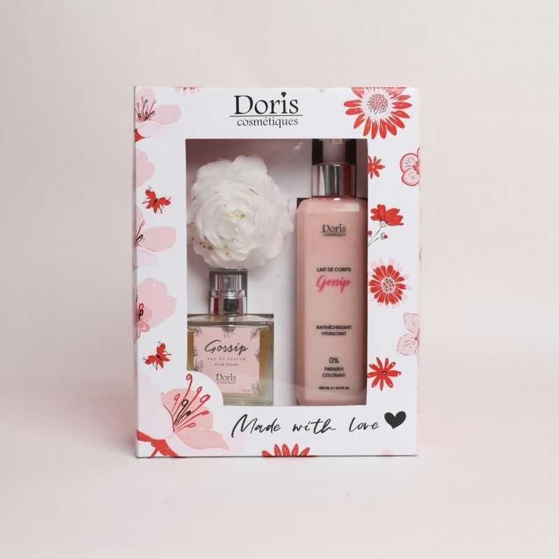 Coffret Doris Lady Charm Parfum & Lait De Corps Gossip + Bougie Parfumé