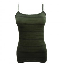 Tricot De Corps Pour Femme KAN Vert militaire rayée Taille L