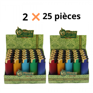 Lot de 50 Briquet Rechargeable Fashion Lighter FTW-101