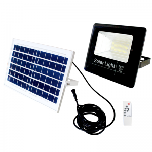Projecteur LED avec Panneau Solaire 60W + Télécommande - Vente en L...