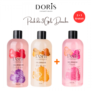 Pack de 3 - Gel Douche noix de coco + florale+ fruit de bois