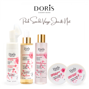 Pack soin de visage jour et nuit peau sensible Doris