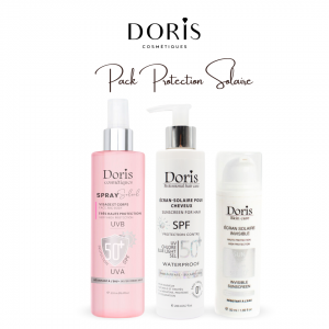 Pack De Protection Solaire SPF 50+ 3en1 - Doris (Ecran Invisible + Ecran Cheveux + Spray Visage Et Corps)