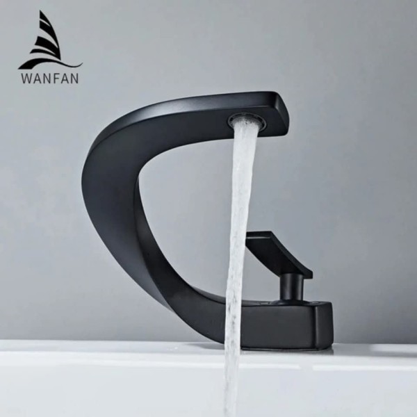 Robinet de Lavabo WANFAN Noir Mat