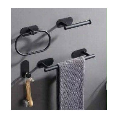 Support mural de salle de bain noir|Last Price Tunisie