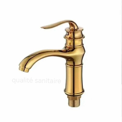 Robinet doré style classique pour lavabo|Last Price Tunisie
