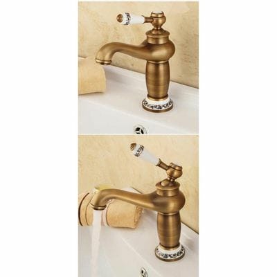 Robinet Lavabo Vintage Bronze|Last Price Tunisie