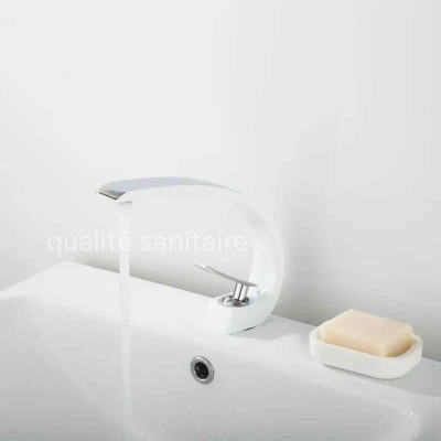 Robinet lavabo blanc design moderne|Last Price Tunisie