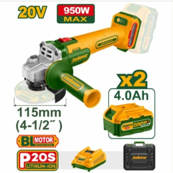 Meuleuse D'angle Sans Fil JADEVER 4,5 Pouces 20 V