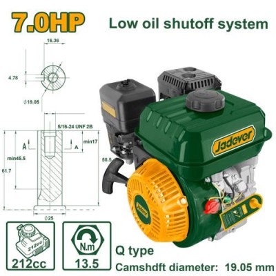 Moteur à essence 7.0HP JADEVER | Last Price Tunisie