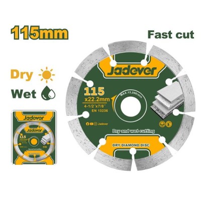 DISQUE DIAMANTÉ SEC 115MM JADEVER | Last Price Tunisie