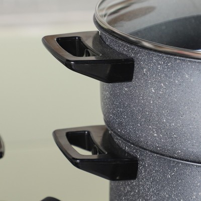 Ensemble de Batterie de Cuisine Granitalia 45 Pièces Gris|Last Price Tunisie